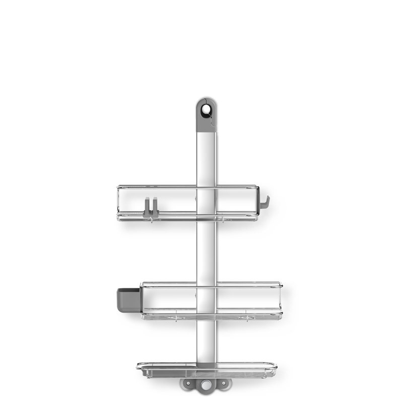 simplehuman Adjustable Shower Caddy Plus Stainless Steel and Anodized